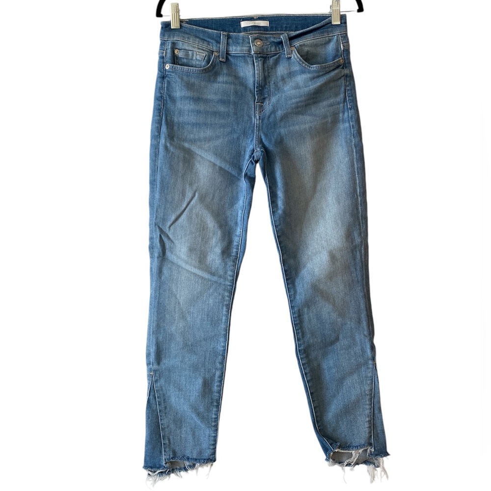 7 For All Mankind Roxanne Kick Side Cutoff Jeans Size 28
